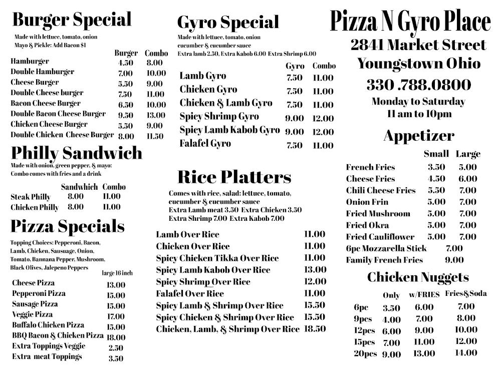 Pizza N Gyro Place Lamb Over Rice